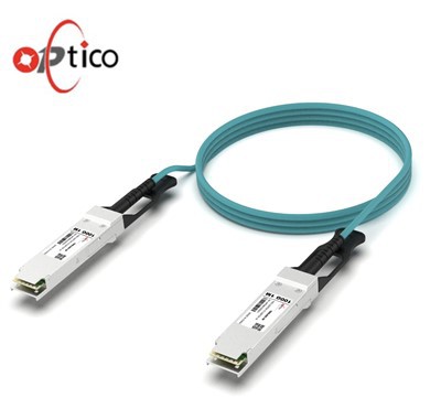 Cabo óptico ativo 40G QSFP+ para QSFP+ OM4 OM5 AOC